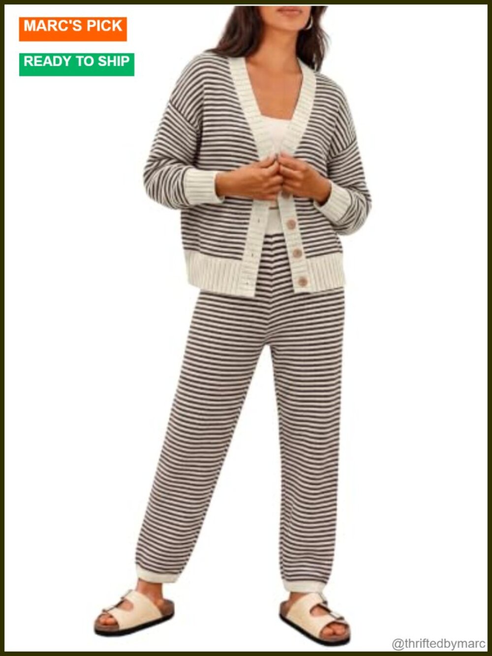 LILLUSORY 2-Piece Cardigan Lounge Set Women's Fall Loungewear